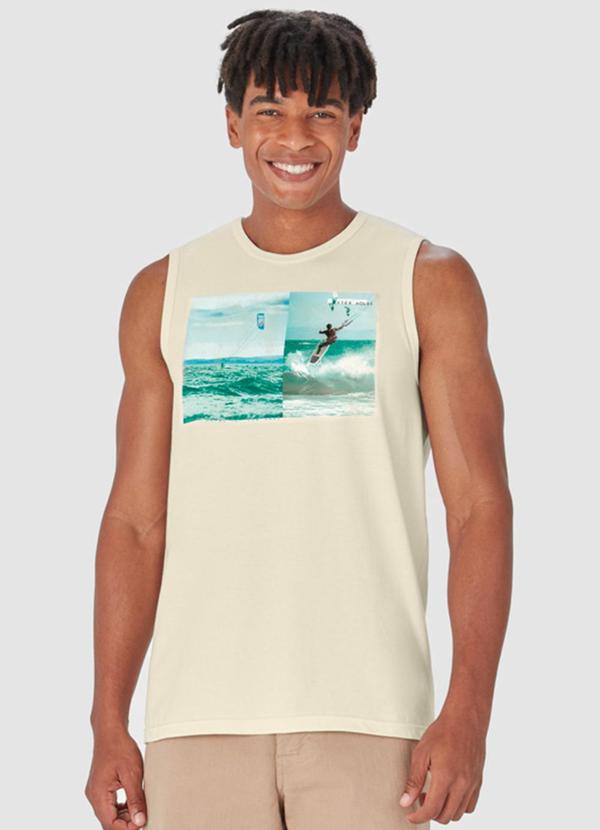 Malwee - Regata Tradicional Surf Masculino Off White