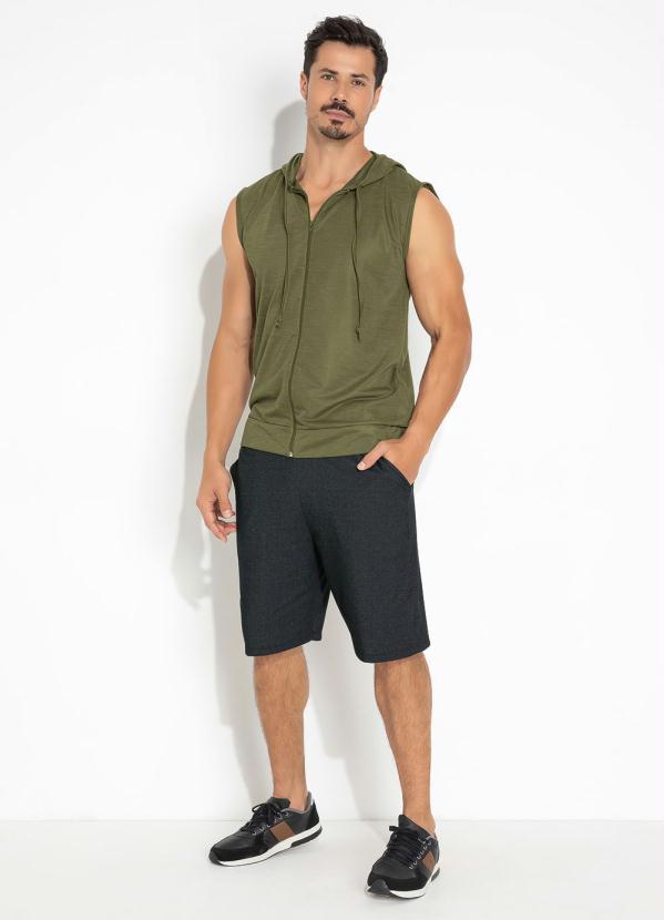 Moda Pop - Regata Verde com Abertura Frontal em Zíper 3