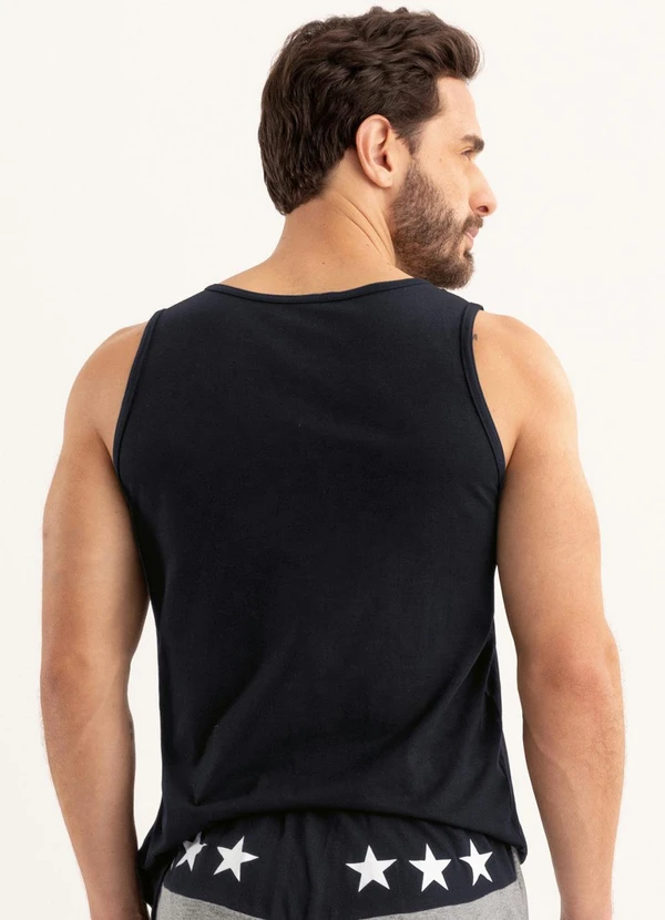 Moda Pop - Regata Básica Masculina Preta 2