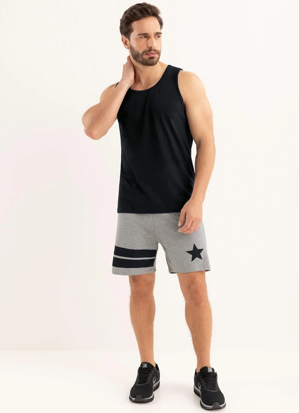 Moda Pop - Regata Básica Masculina Preta 3