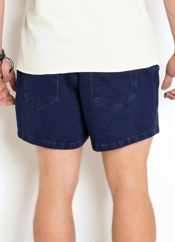 Outlet - Bermuda Azul em Moletom Efeito Jeans 2