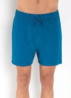 Multimarcas - Short Azul com Cós Ajustável e Bolsos - MULTIMARCAS