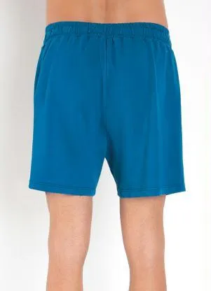 Multimarcas - Short Azul com Cós Ajustável e Bolsos - MULTIMARCAS