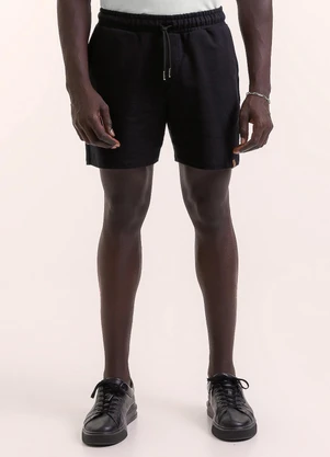 Exco - Short em Moletom Preto - EXCO