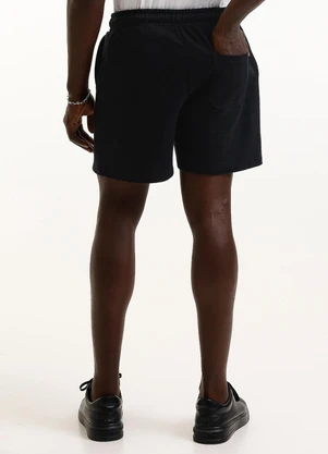 Exco - Short em Moletom Preto - EXCO