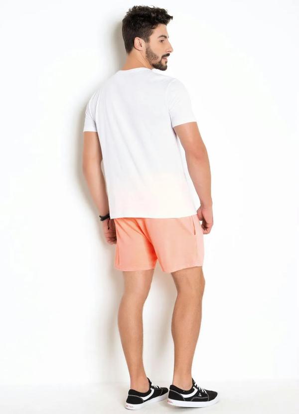 Outlet - Short Masculino em Moletinho Neon Coral 5
