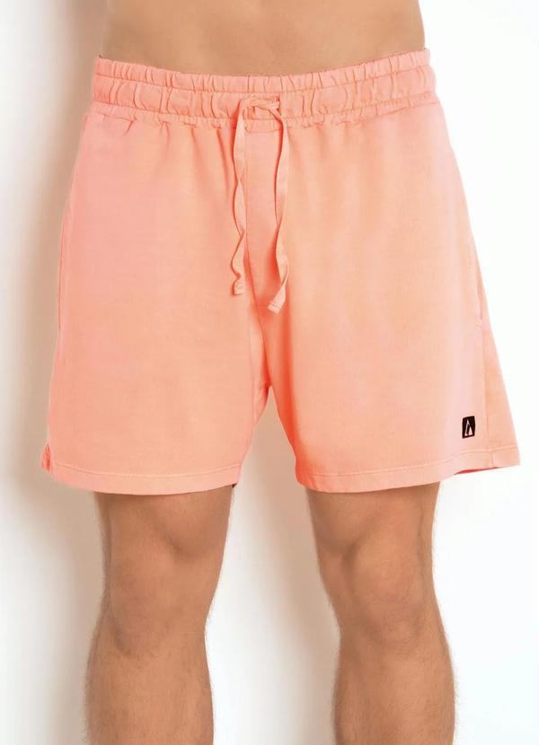 Outlet - Short Masculino em Moletinho Neon Coral 7