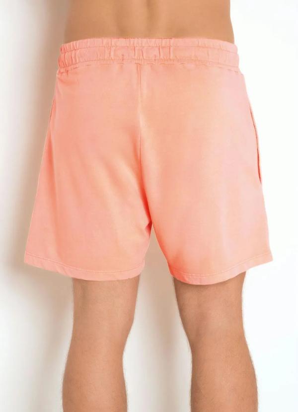 Outlet - Short Masculino em Moletinho Neon Coral 8