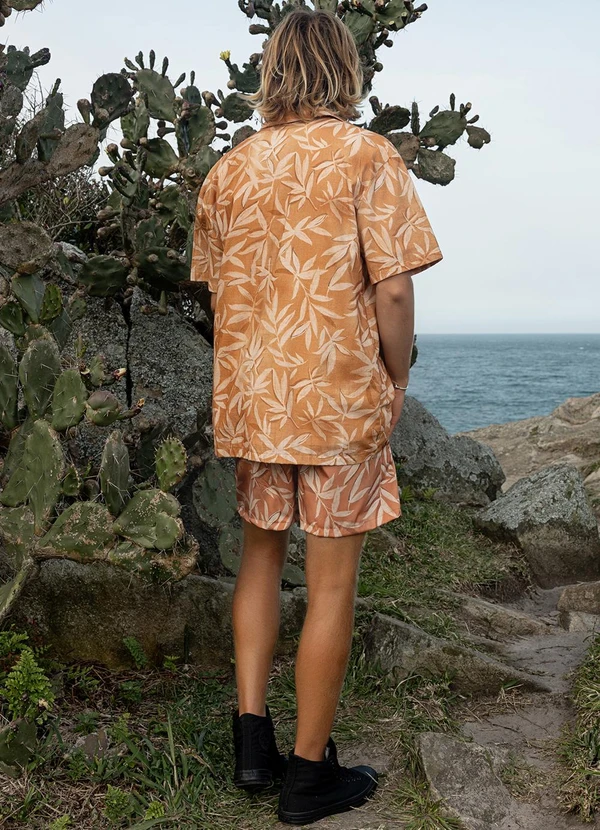 The Philippines - Short Masculino Microfibra Laranja 4