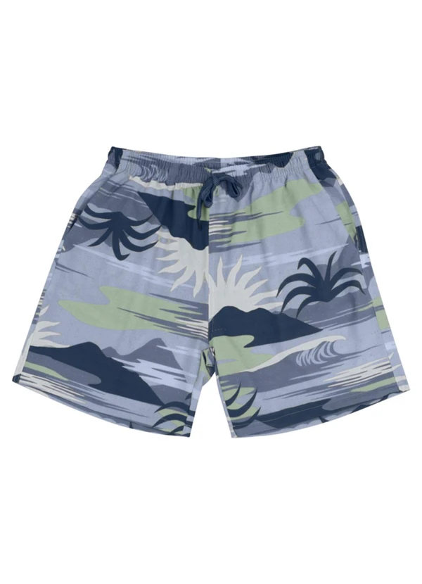 Biogás - Short Microfibra com Elastano Azul 1