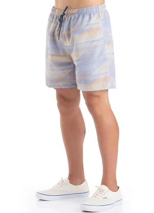 Biogás - Short Microfibra com Elastano Azul - BIOGÁS