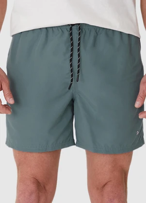 Malwee - Shorts Água com Bordado Verde Militar - MALWEE