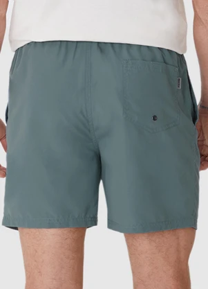 Malwee - Shorts Água com Bordado Verde Militar - MALWEE