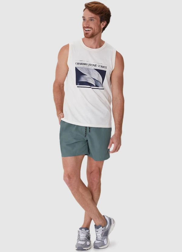 Malwee - Shorts Água com Bordado Verde Militar 3