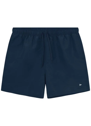 Malwee - Shorts Azul Marinho em Microfibra com Bordado - MALWEE