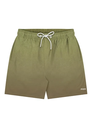 Fico - Shorts com Bolsos em Tecido Plano Verde - FICO