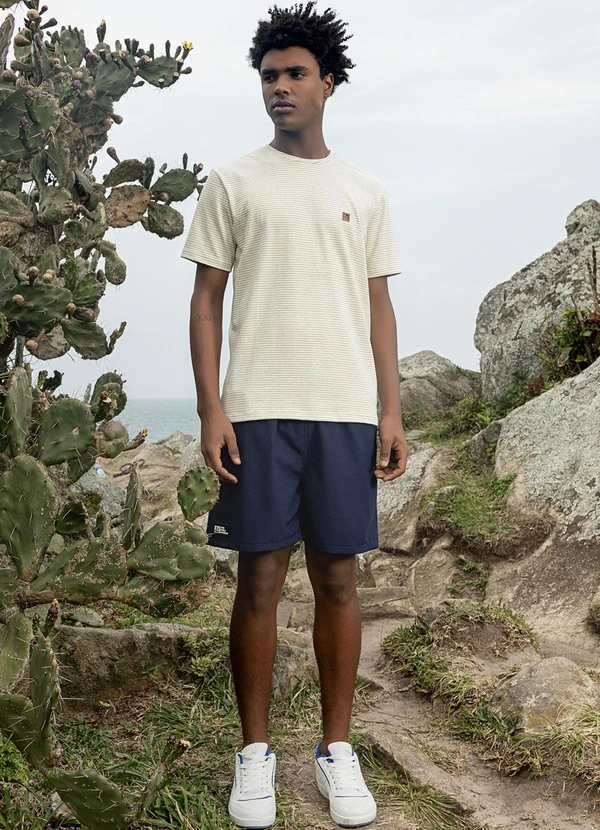 The Philippines - Shorts em Microfibra Azul 3