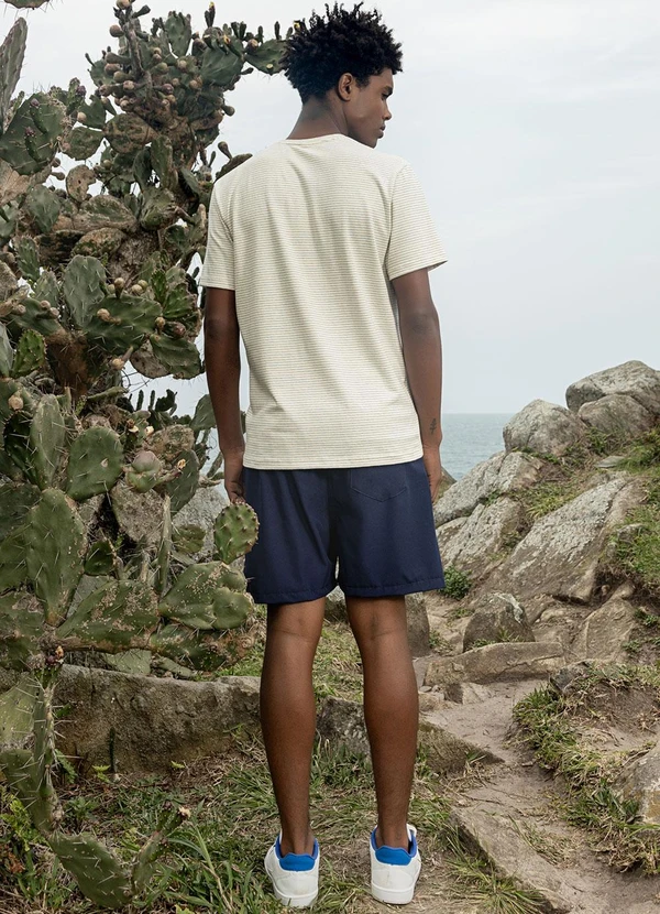 The Philippines - Shorts em Microfibra Azul 4