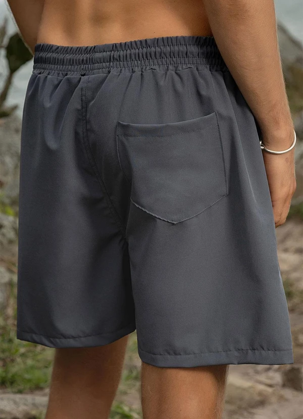 The Philippines - Shorts em Microfibra Cinza 2