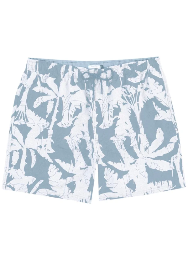 Malwee - Shorts em Tafetá PlusAzul Acinzentado 3