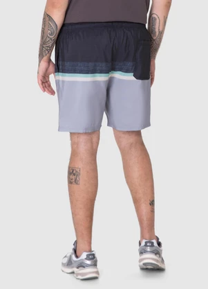 Malwee - Shorts em Tafetá PlusCinza Chumbo - MALWEE