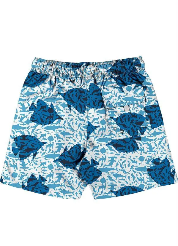 Rovitex - Shorts Masculino Estampado Microfibra Azul 2