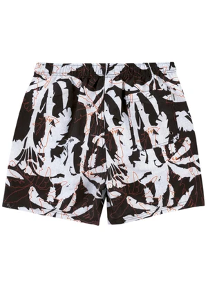 Malwee - Shorts Slim Tropical em Tafetá Preto - MALWEE