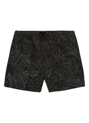 Malwee - Shorts Slim Tropical Preto - MALWEE