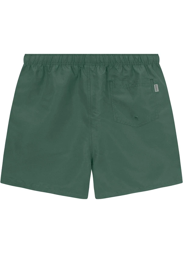 Malwee - Shorts Verde em Microfibra com Bordado 5