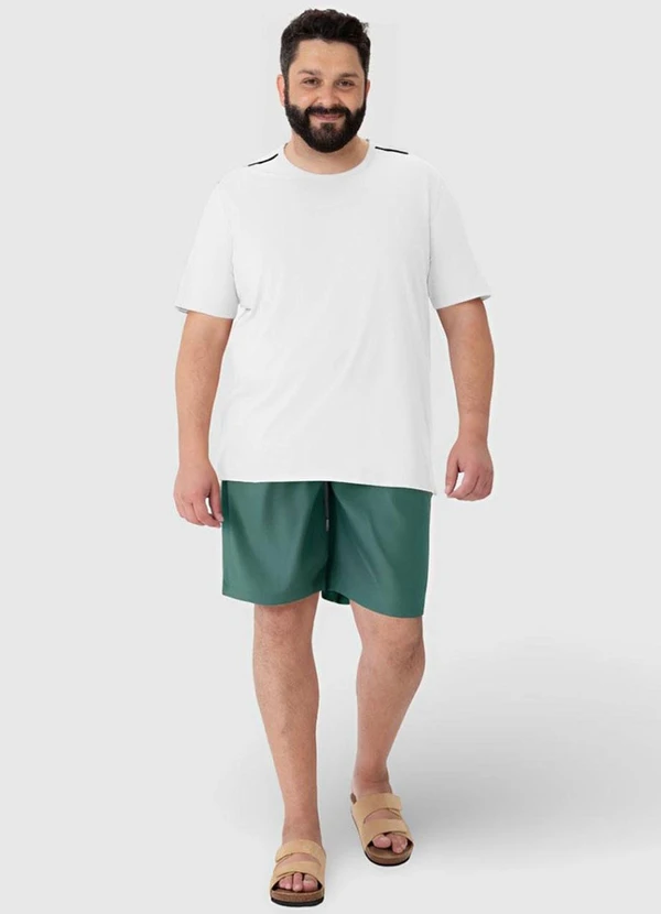 Malwee Plus - Shorts Verde Esmeralda Masculino Comfort 4