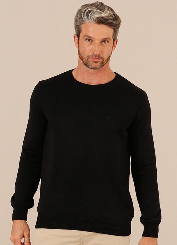 Seeder - Blusa Sueter Masculino Tricot Preto