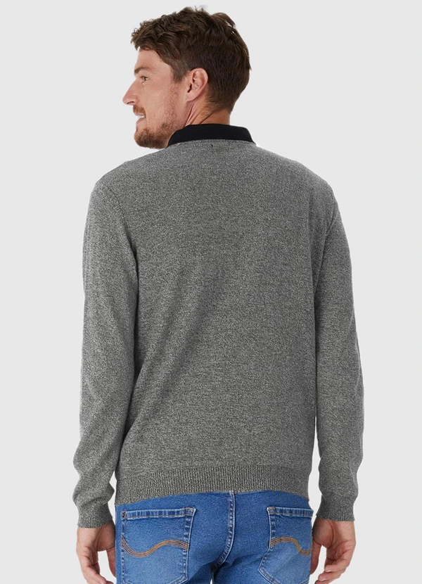 Malwee - Blusão Suéter em Tricô Cinza Escuro 2