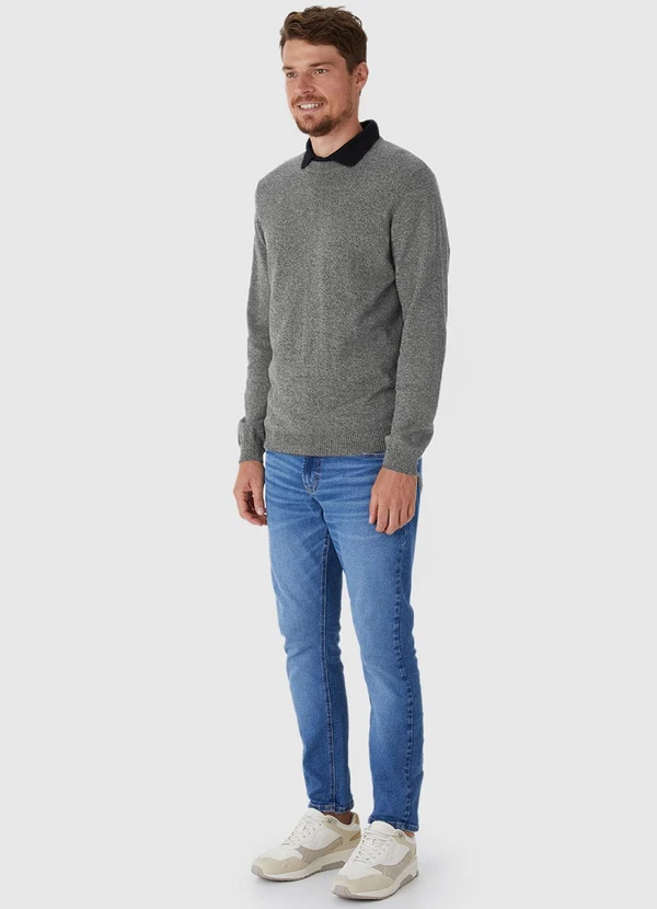 Malwee - Blusão Suéter em Tricô Cinza Escuro 3