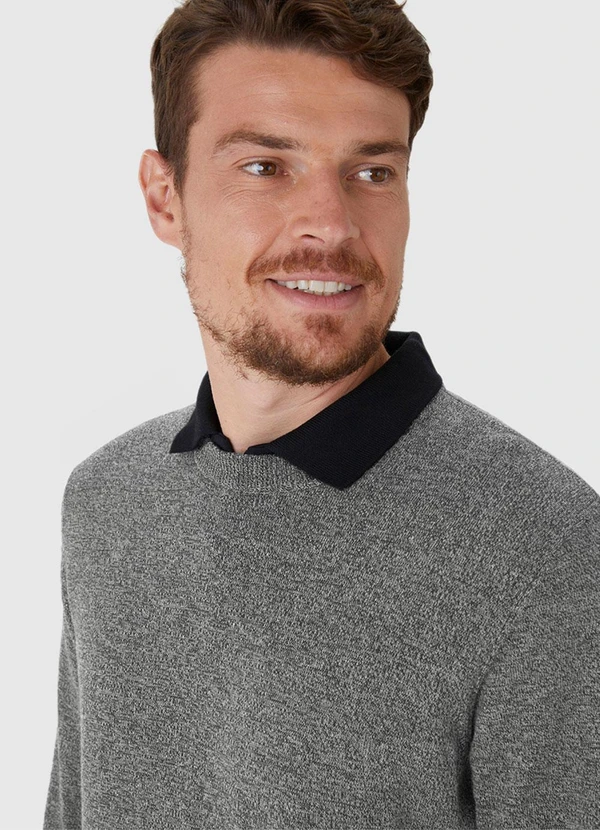 Malwee - Blusão Suéter em Tricô Cinza Escuro 5