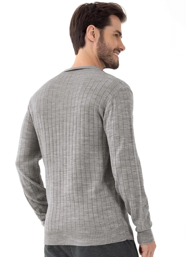 Moda Pop - Casaco Mescla Claro em Tricô 2