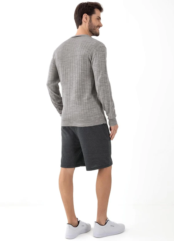 Moda Pop - Casaco Mescla Claro em Tricô 4