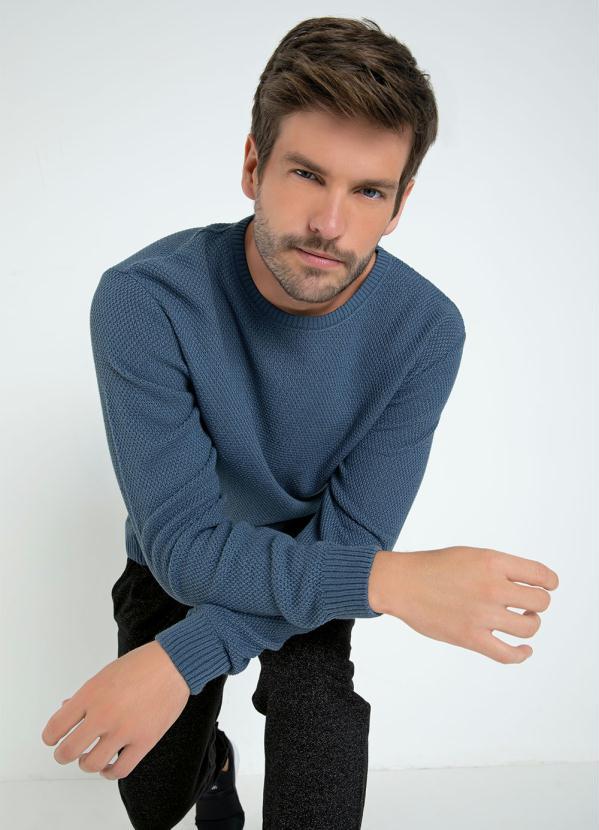 Actual - Suéter Azul com Mangas Longas 5