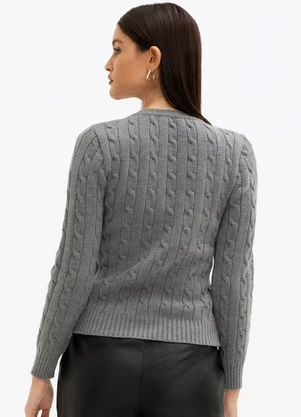 Principessa - Suéter de Tricot Mescla Escuro Charlote - PRINCIPESSA