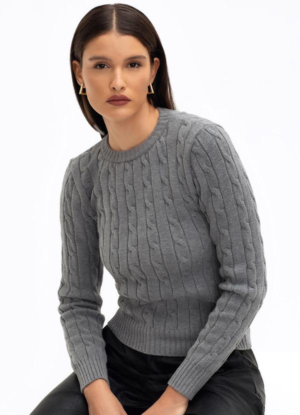 Principessa - Suéter de Tricot Mescla Escuro Charlote