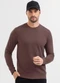 Exco - Suéter em Tecido Texturizado Marrom Escuro - variação: Marrom Escuro