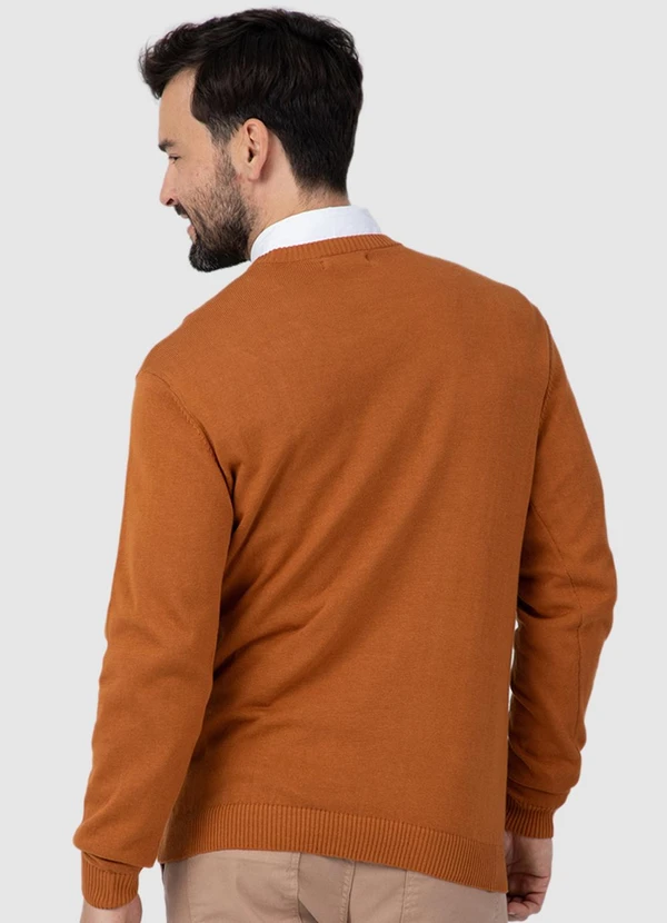 Malwee - Suéter em Tricô Masculino Marrom 2