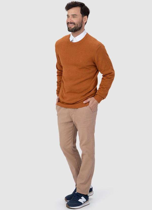 Malwee - Suéter em Tricô Masculino Marrom 4