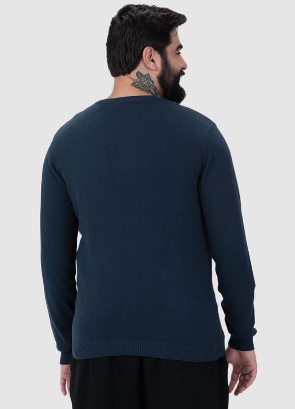 Malwee - Suéter em Tricô Masculino Plus Azul 3