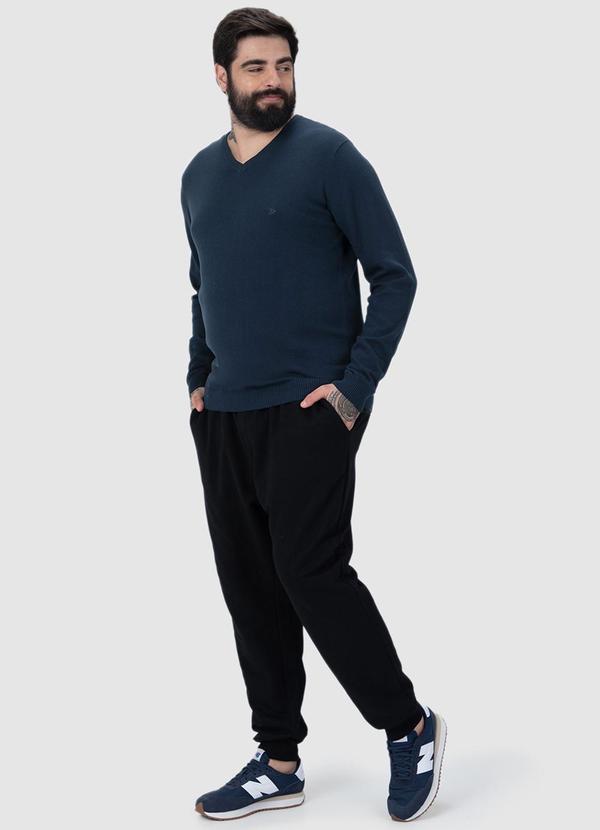 Malwee - Suéter em Tricô Masculino Plus Azul 4