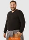 Malwee - Suéter em Tricô Masculino Plus Cinza - variação: Preto