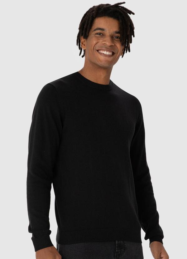 Malwee - Suéter em Tricô Masculino Preto