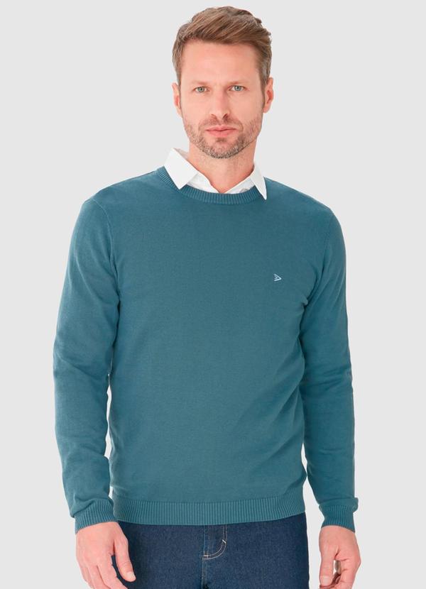 Malwee - Suéter em Tricot Masculino Azul