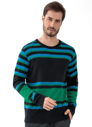 Moda Pop - Suéter Listrado em Tricô - MODA POP