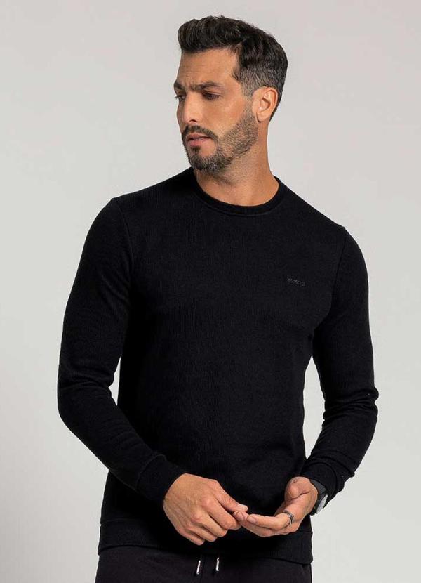 Exco - Suéter Masculino Adulto Versátil Preto