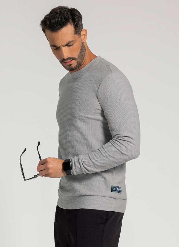 Exco - Suéter Masculino com Etiqueta Cinza 1